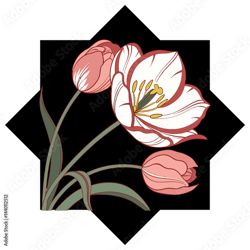 Tulip Flower Vector Image