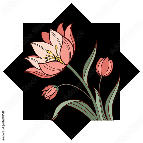 Tulip Flower Vector Image