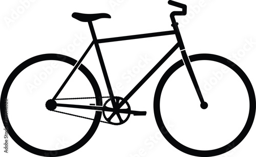 Minimalist Black and White Bicycle Vector