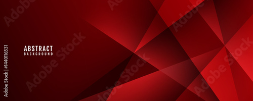 3D red geometric abstract background overlap layer on dark space with polygon effect decoration. Modern graphic design element cutout style concept for web banner, flyer, card, or brochure cover