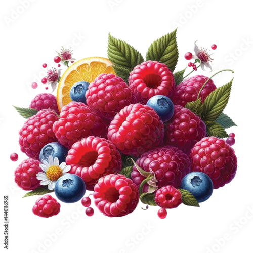 raspberry and blackberry