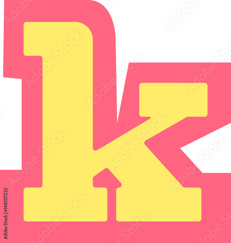 Ransom Letter K Collage Handdrawn Alphabet