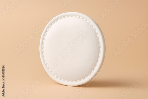 Perfectly Stitched Cotton Pad 3D Illustration for Skincare
