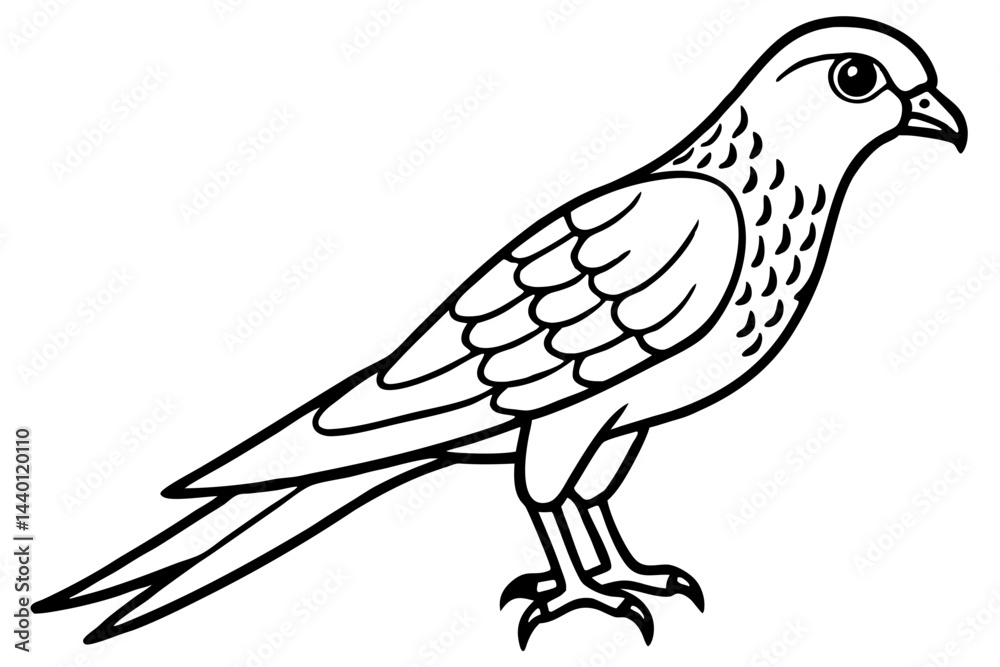 Fototapeta premium Flying Kestrel Vector
