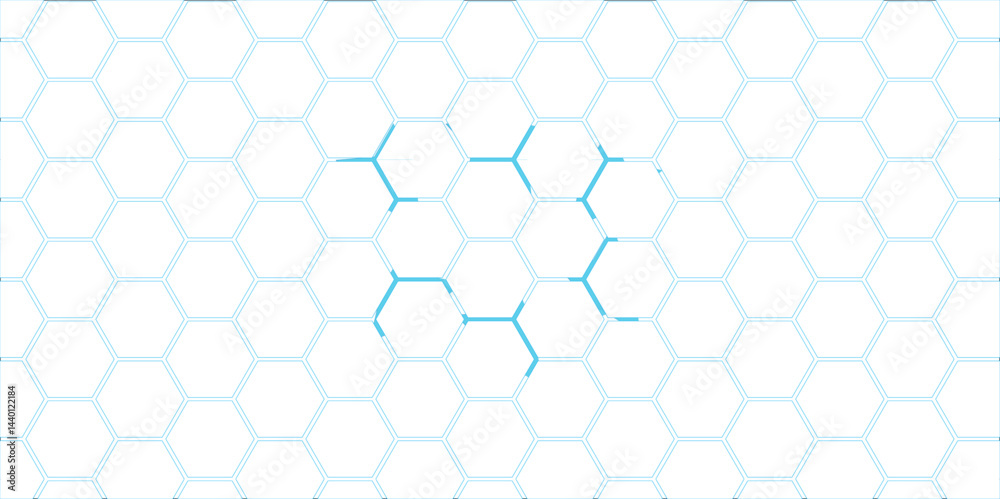 Abstract Blue Hexagonal Pattern with Geometric Design and Honeycomb Texture Abstract Blue Hexagonal Pattern with Geometric Design and Honeycomb Texture