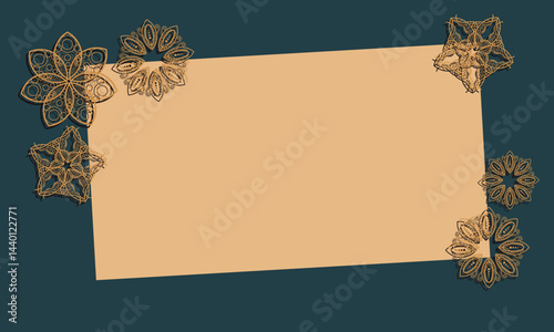 Elegant Islamic Background with Mosque and Frame