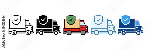 Delivery Truck  Icon Set Multiple Style Collection