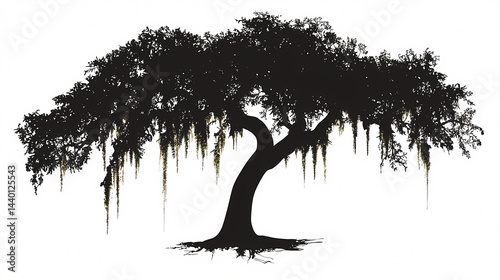 Majestic Live Oak Silhouette