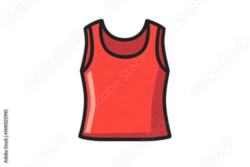 a red tank top with black outline