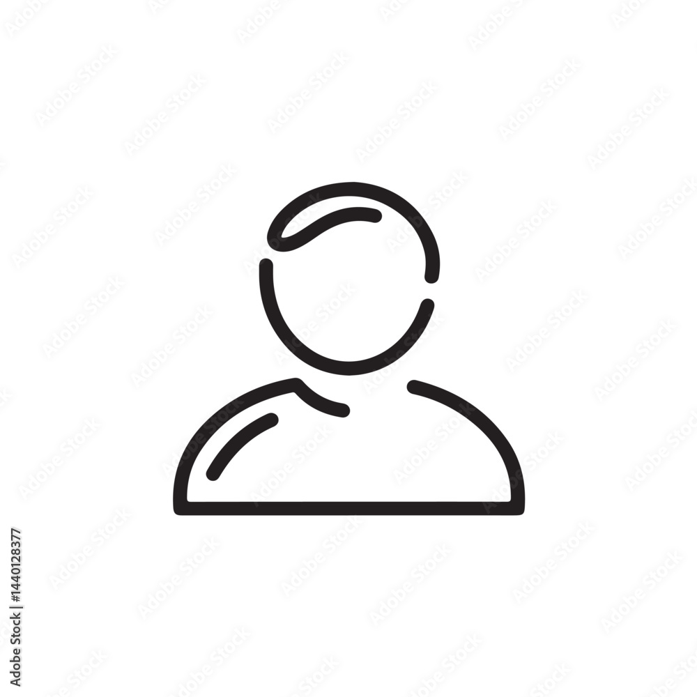 User Icon Isolated Vector on White Background User Icon Isolated Vector on White Background