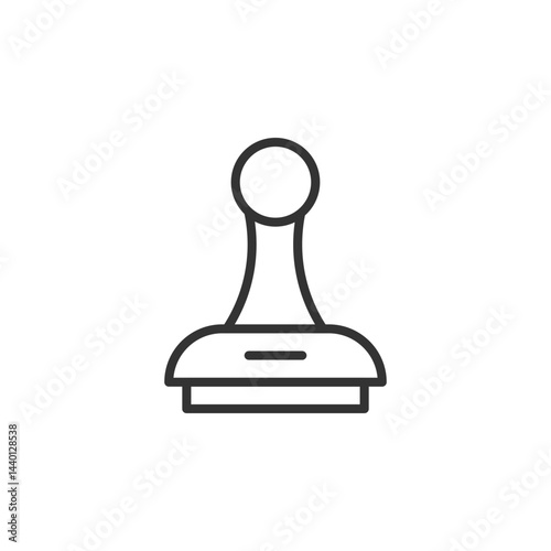 Simple Rubber Stamp Icon Representing Traditional Office Stationery Tool for Document Imprinting and Branding in a Minimalist Design Theme