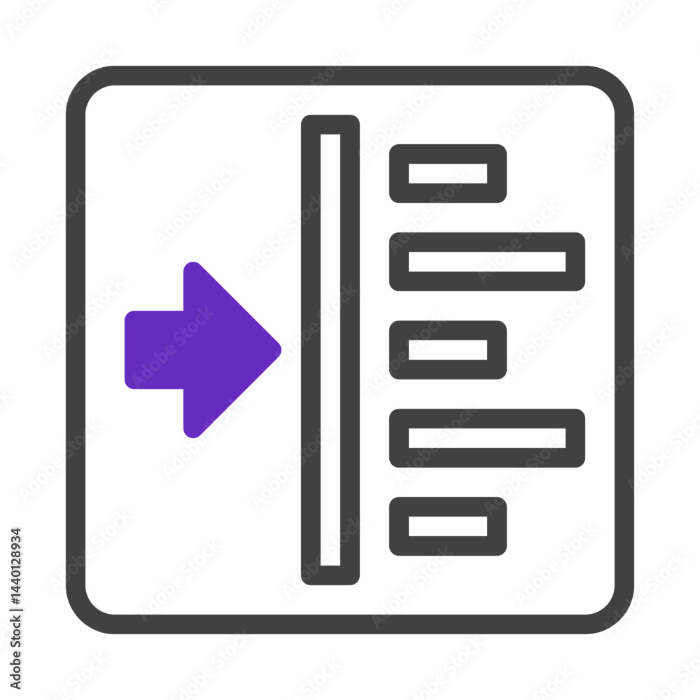 Streamlined process representation with clear workflow arrow indicator icon Streamlined process representation with clear workflow arrow indicator icon