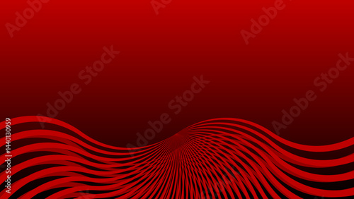 Abstract red black color gradient background with curve lines. Luxury long bright backdrop. Geometric art digital screen. Modern poster. wallpaper. Presentation card. Cover design. Web banner. Paper.