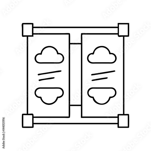 rhyming couplets icon, rhyming couplets line art - simple line art of rhyming couplets, perfect for rhyming couplets logos and icons
