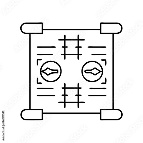 rhyming couplets icon, rhyming couplets line art - simple line art of rhyming couplets, perfect for rhyming couplets logos and icons