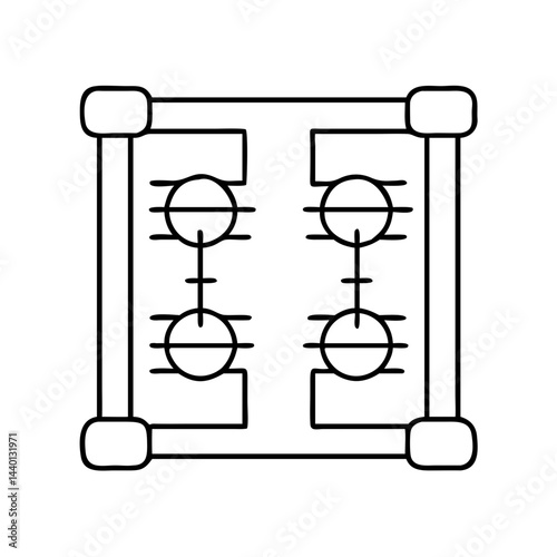 rhyming couplets icon, rhyming couplets line art - simple line art of rhyming couplets, perfect for rhyming couplets logos and icons