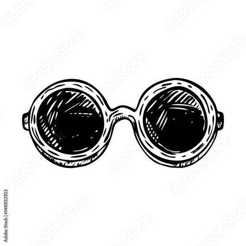 vintage sunglasses illustration in vintage style