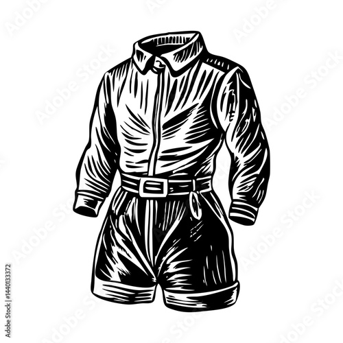 Vintage sportswear illustration in vintage style