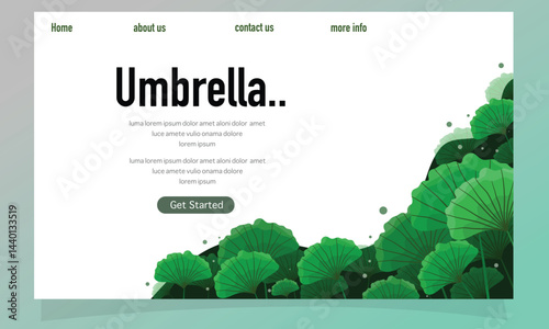 Theme Website Design Green Leaves Nature Modern Style