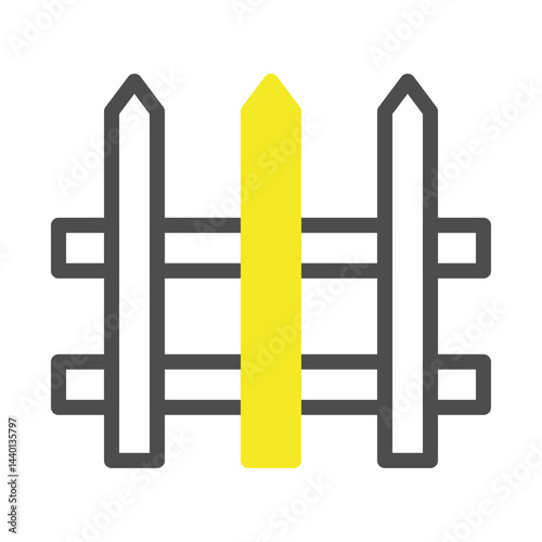 Stylized representation of a boundary line with an emphasized color element