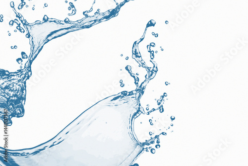 Water splash background for box packaging and social media templates