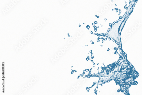 Water splash background for box packaging and social media templates