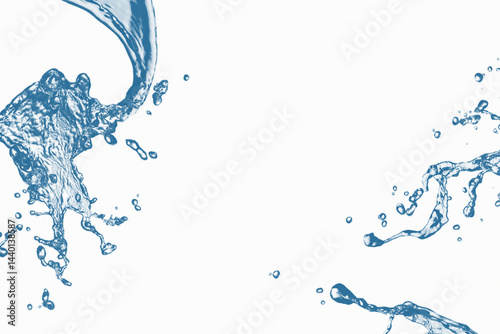 Water splash background for box packaging and social media templates