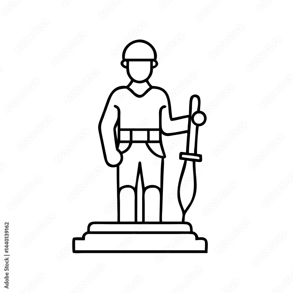 statue of a soldier icon, statue of a soldier line art - simple line art of statue of a soldier, perfect for statue of a soldier logos and icons statue of a soldier icon, statue of a soldier line art - simple line art of statue of a soldier, perfect for statue of a soldier logos and icons