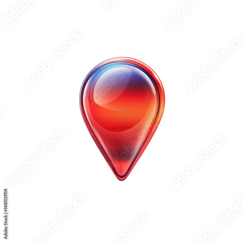 Free Download Abstract Glass Map Pointer Red and Blue Gradient - GFXLoad