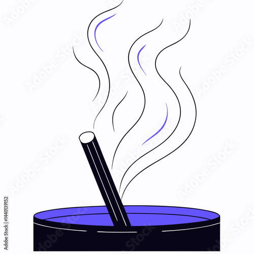 vector illustration of a smoking pipe
