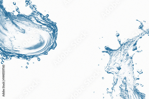 Water splash background for box packaging and social media templates