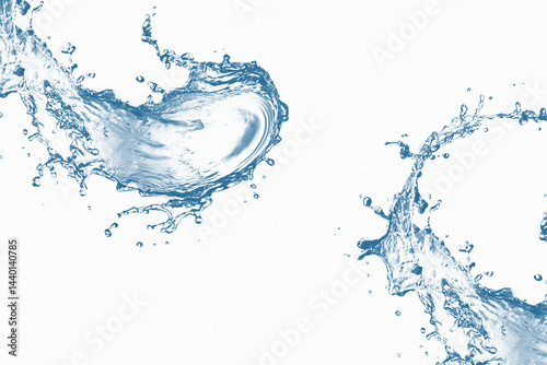 Water splash background for box packaging and social media templates