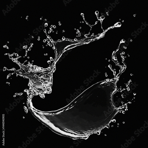 Water splash background for box packaging and social media templates