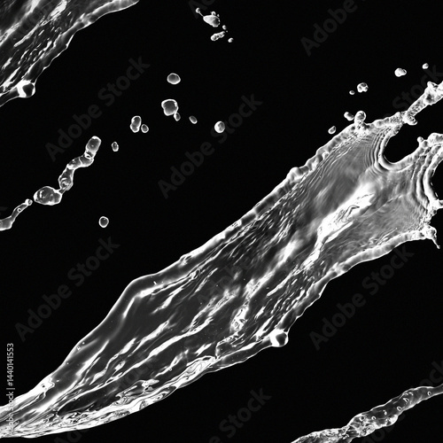 Water splash background for box packaging and social media templates