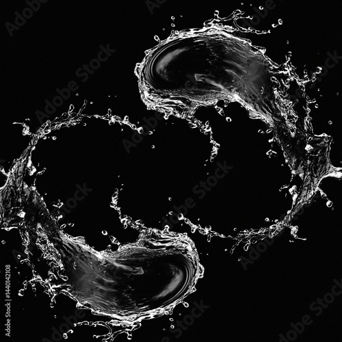 Water splash background for box packaging and social media templates