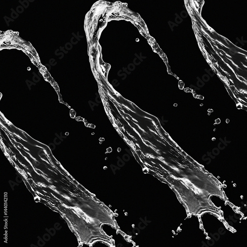 Water splash background for box packaging and social media templates