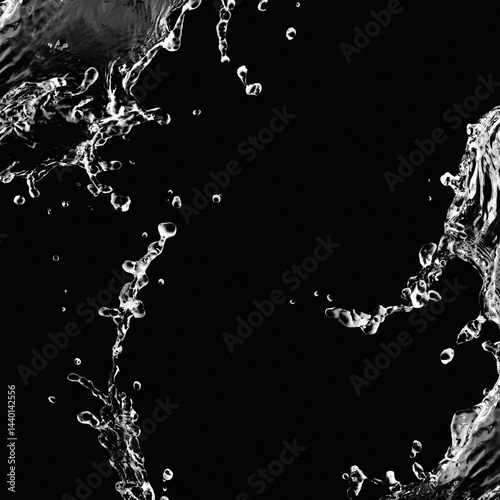 Water splash background for box packaging and social media templates