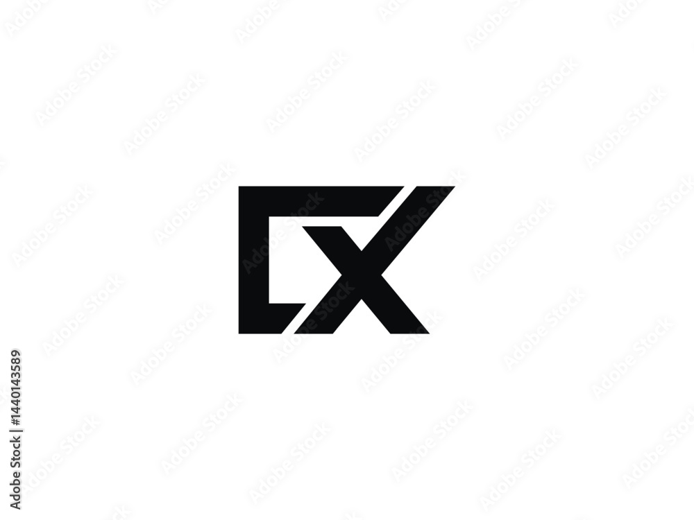 Obraz premium Modern C+X Monogram Logo Design, Minimal & Elegant Lettermark Logo Design. CX monogram logo. 