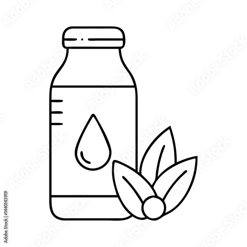 vegan milk almond or oat milk icon, vegan milk almond or oat milk line art - simple line art of vegan milk almond or oat milk, perfect for vegan milk almond or oat milk logos and icons