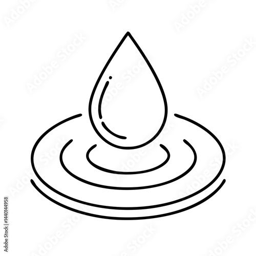 water droplet ripple symbolizing calm icon, water droplet ripple symbolizing calm vector