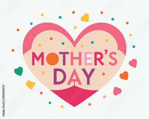 Mothers Day Card With Heart Shaped Confetti