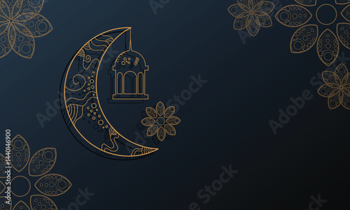 ramadan kareem background banner vector set with luxury ornament ramadan eid mubarak background