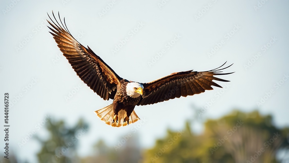 Naklejka premium Majestic Eagle Soaring, Perfect for Marketing Materials