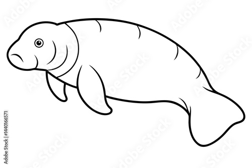 Graceful Manatee Sketch
