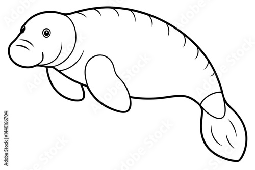 Graceful Manatee Sketch