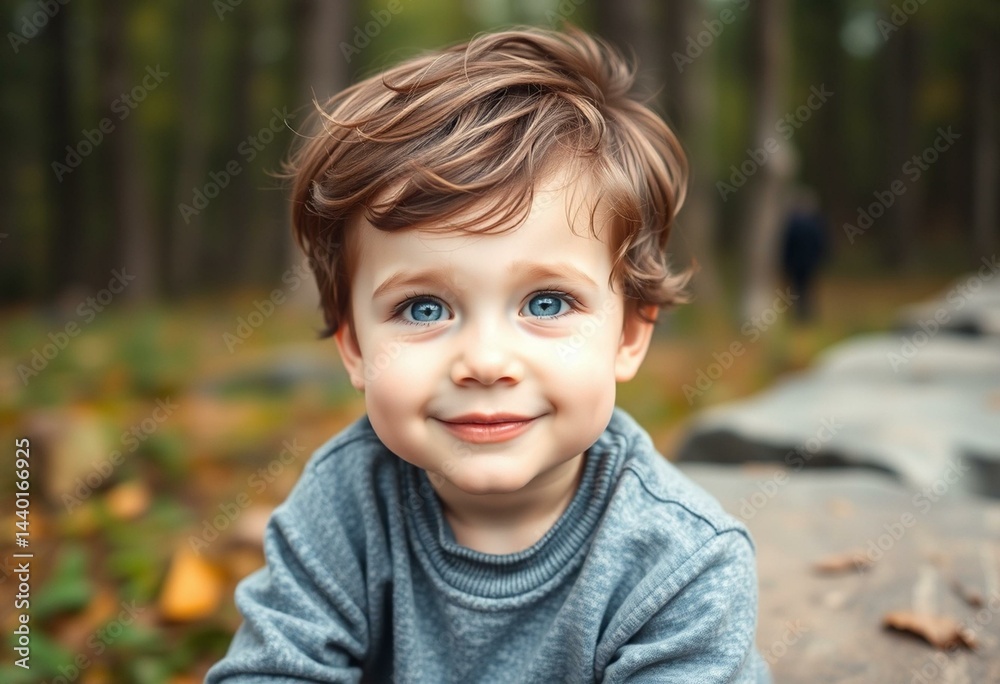 Portrait of a young boy in a natural setting Portrait of a young boy in a natural setting