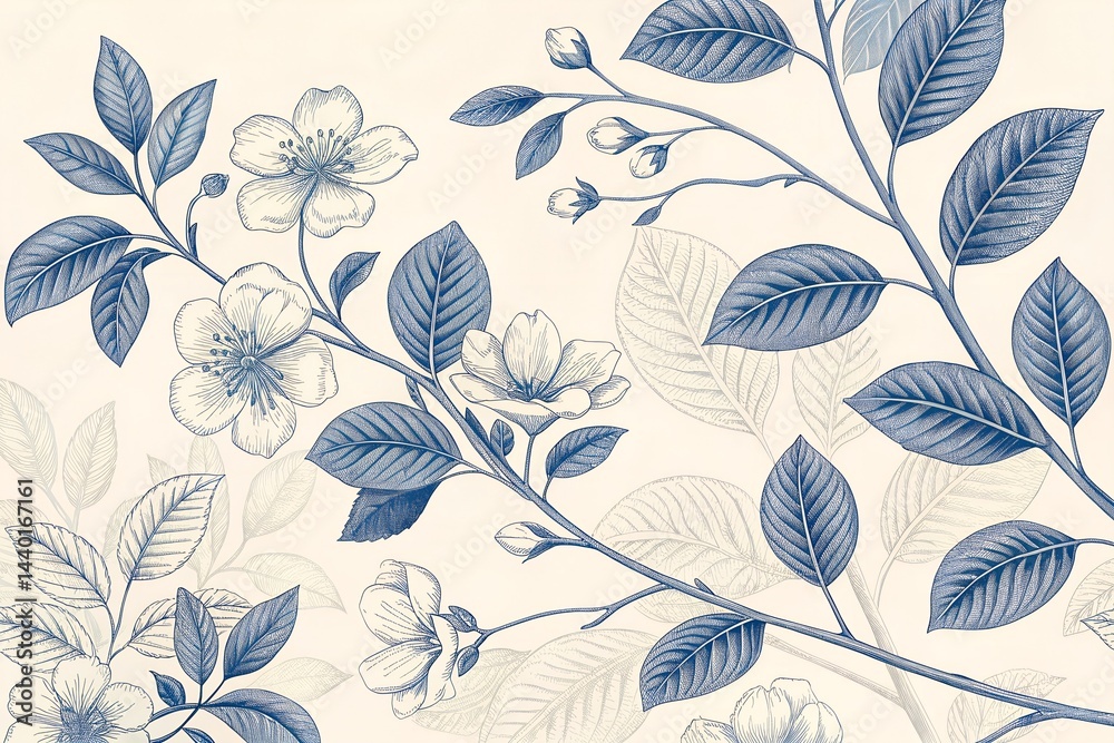 Fototapeta premium seamless floral pattern