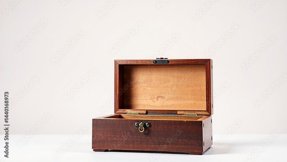Antique Wooden Jewelry Box, Product Display, Photography Backdrop