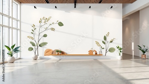 Obraz na płótnie Biophilic Wall Art Evoking a Sense of Open Space w salonie