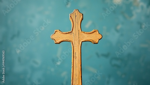 Obraz na płótnie Aged Cross, Good Friday Reflection, Vintage Style w salonie